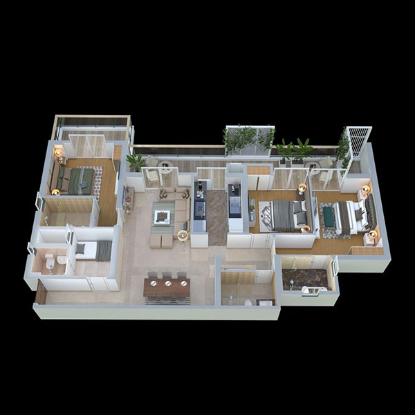 Dlf The Arbour 4 bhk floor plan